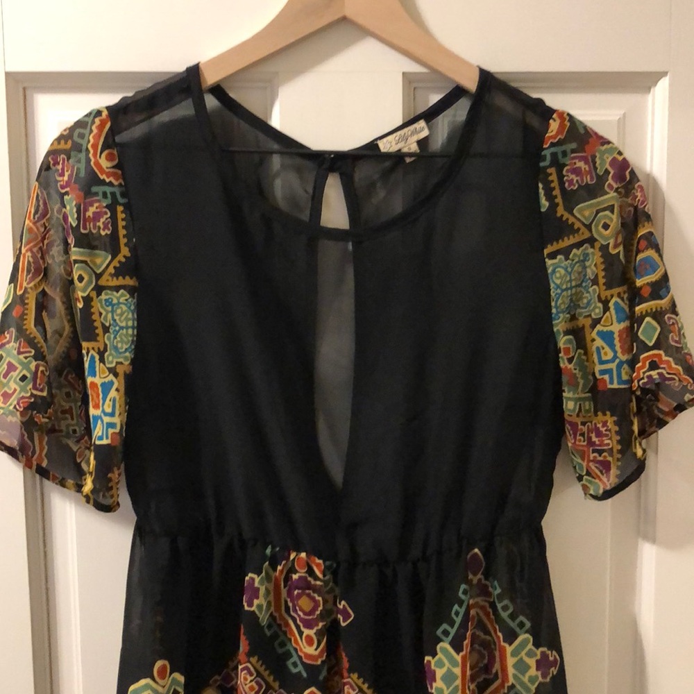 Lily White sheer patterned top